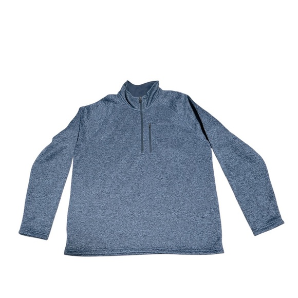 Eddie Bauer Men's Soft And Warm Blue Pull - Over 1/4 Zip-Up Sweater - Picture 1 of 6